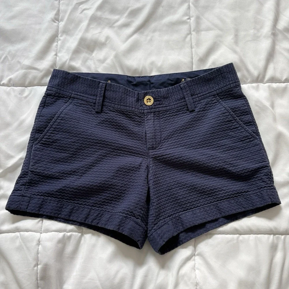 Lilly Pulitzer Mini Shorts Womens 4‎ Blue Callahan 5